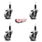 Service Caster 3'' Semi Steel Wheel Swivel 1-1/8'' Expanding Stem Caster Set, 4PK SCC-EX20S314-SSS-118-4 - alternate 3